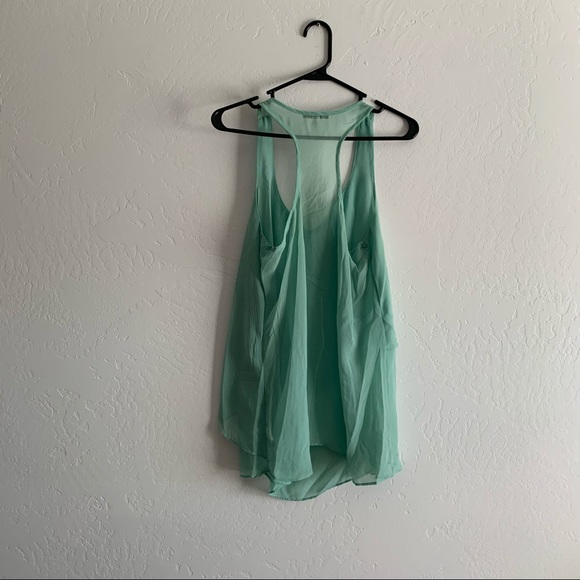 Green tank top by Soprano tunic blouse medium - Picture 2 of 6
